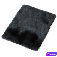 Carpet Fur Gray Shaggi 02 3D Model Vray