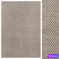 Wood Brown / Chiffon White Flat Weave Rug 3D Model Corona