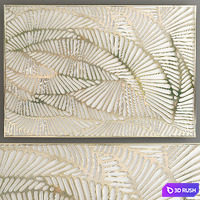 Decorative Panel Gold 3D Model Vray