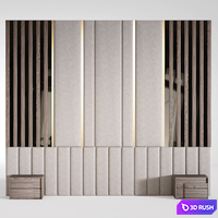 Headboard 8 3D Model Vray, Corona
