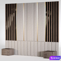 Headboard 8 3D Model Vray, Corona