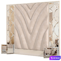 Headboard 11 3D Model Vray, Corona