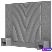 Headboard 11 3D Model Vray, Corona