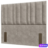 Multi-tubes Upholstered Headboard 3D Model Vray