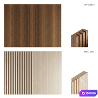 Wood panels set 1 3D Model Corona