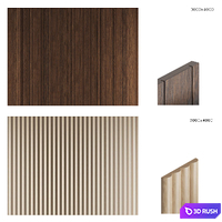Wood panels set 1 3D Model Corona