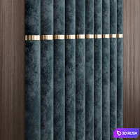 Wall panel 3D Model Vray, Corona