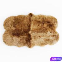 Animal Skin Sheepskin Rug 3D Model Vray