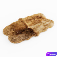 Animal Skin Sheepskin Rug 3D Model Vray