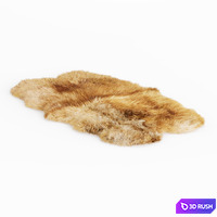 Animal Skin Sheepskin Rug 3D Model Vray