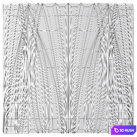Wall Panel No. 150 3D Model Vray