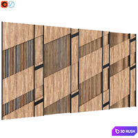 Decorative wall panel 17 3D Model Vray, Corona