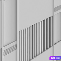 Decorative wall panel 17 3D Model Vray, Corona