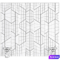 Headboard №11 3D Model Vray