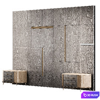Headboard №19 3D Model Vray