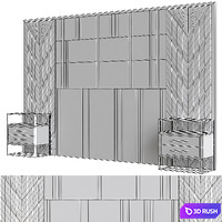 Headboard №18 3D Model Vray