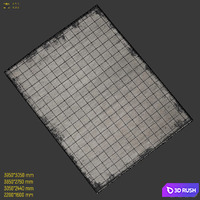 Carpet Calvin Klein Balian CK51 Gray / Black 3D Model Corona
