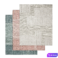 Painted Mixed Stripes Rug 3D Model Vray, Corona