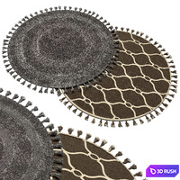 Round carpets 3D Model Corona
