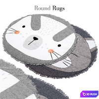 Round rug 17 3D Model Corona