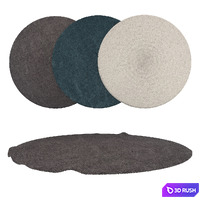 Round Carpets Set 281 3D Model Vray, Corona