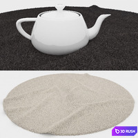 Round Carpets Set 281 3D Model Vray, Corona