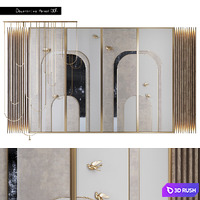Decorative panel_003 3D Model Vray, Corona