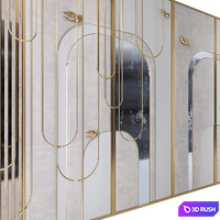Decorative panel_003 3D Model Vray, Corona