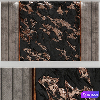 Wall panel Scandy Rock and soft beige panels 3D Model Corona