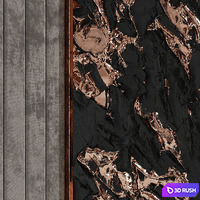 Wall panel Scandy Rock and soft beige panels 3D Model Corona