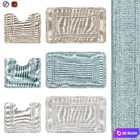 Bath rugs | 35 3D Model Vray, Corona