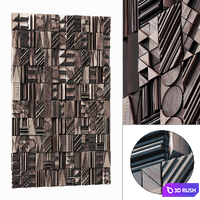 Wood wallcovering decor n1 3D Model Vray