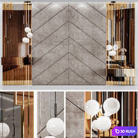 Composition of wall decoration in the bedroom 3D Model Corona