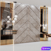 Composition of wall decoration in the bedroom 3D Model Corona
