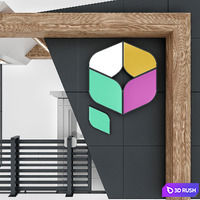 Residential complex entrance group 3D Model Corona