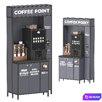 Self-service coffee shop 3D Model Corona