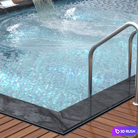 Swimming pool 3D Model Vray, Corona