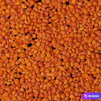 Gravel decorative orange No. 2 3D Model Vray, Corona
