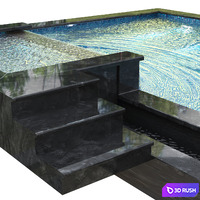Swimming pool 004 3D Model Vray, Corona