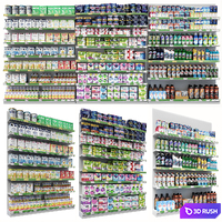 Market shelves 3D Model