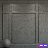 Decorative plaster with molding 187 3D Model Vray, Corona