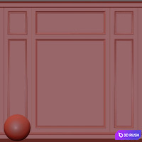 Decorative plaster with molding 187 3D Model Vray, Corona