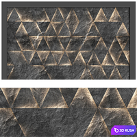 Backlit stone wall panel 3D Model Corona