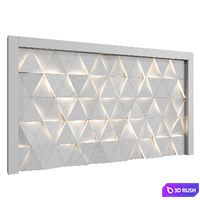 Backlit stone wall panel 3D Model Corona