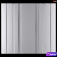 Decor wood Panel 29 3D Model Vray, Corona