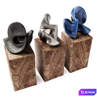 Andre Bloc Art figure 3D Model Vray, Corona