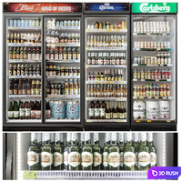 Beer fridge 3D Model Vray, Corona