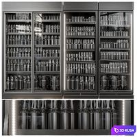 Beer fridge 3D Model Vray, Corona