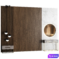 Decotarive Wall panel 042 3D Model Corona