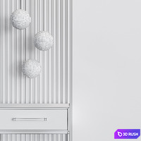 Decotarive Wall panel 042 3D Model Corona